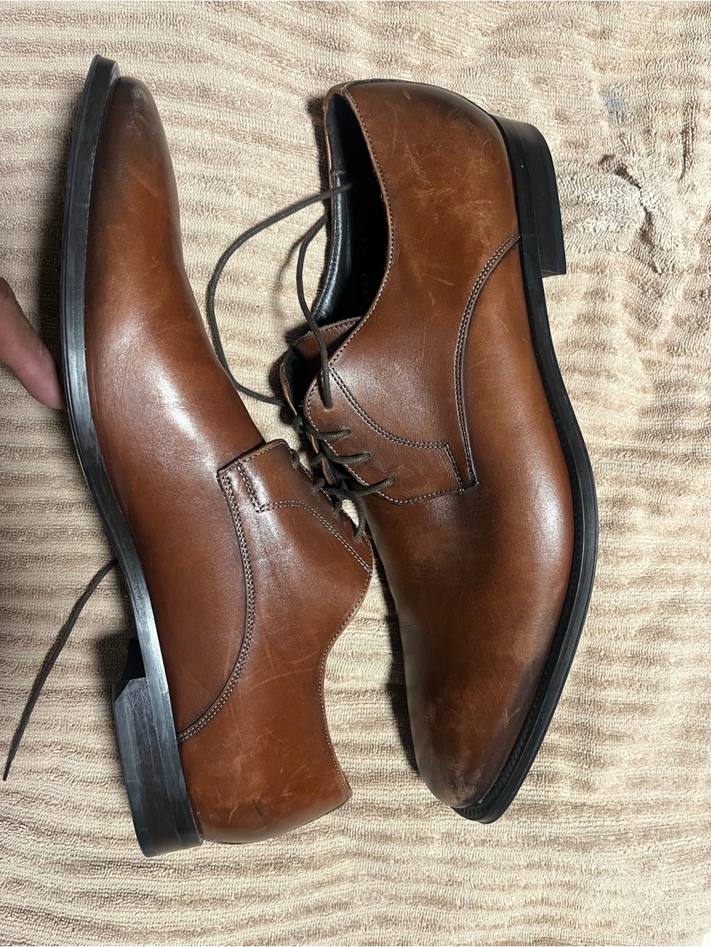 To Boot  Derby Brown Leather Men’s Dress Shoes, 13